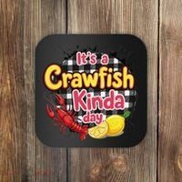 Its A CrawFish Kinda Day Crawfish Funny Louisiana Seafood Coaster thumb 0