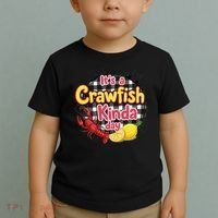 Its A CrawFish Kinda Day Crawfish Funny Louisiana Seafood Toddler T-Shirt thumb 2