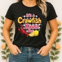 Its A CrawFish Kinda Day Crawfish Funny Louisiana Seafood Women's T-Shirt thumb 2