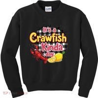 Its A CrawFish Kinda Day Crawfish Funny Louisiana Seafood Kids Sweatshirt thumb 0