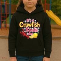 Its A CrawFish Kinda Day Crawfish Funny Louisiana Seafood Kids Hoodie thumb 3