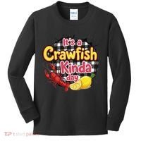 Its A CrawFish Kinda Day Crawfish Funny Louisiana Seafood Kids Long Sleeve Shirt thumb 0