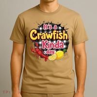 Its A CrawFish Kinda Day Crawfish Funny Louisiana Seafood T-Shirt thumb 3