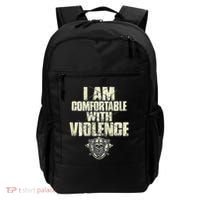 I Am Comfortable With Violence Backpack thumb 0