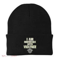 I Am Comfortable With Violence Beanie thumb 0