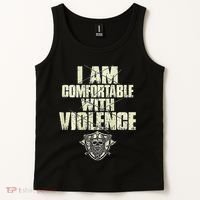 I Am Comfortable With Violence Tank Top thumb 2