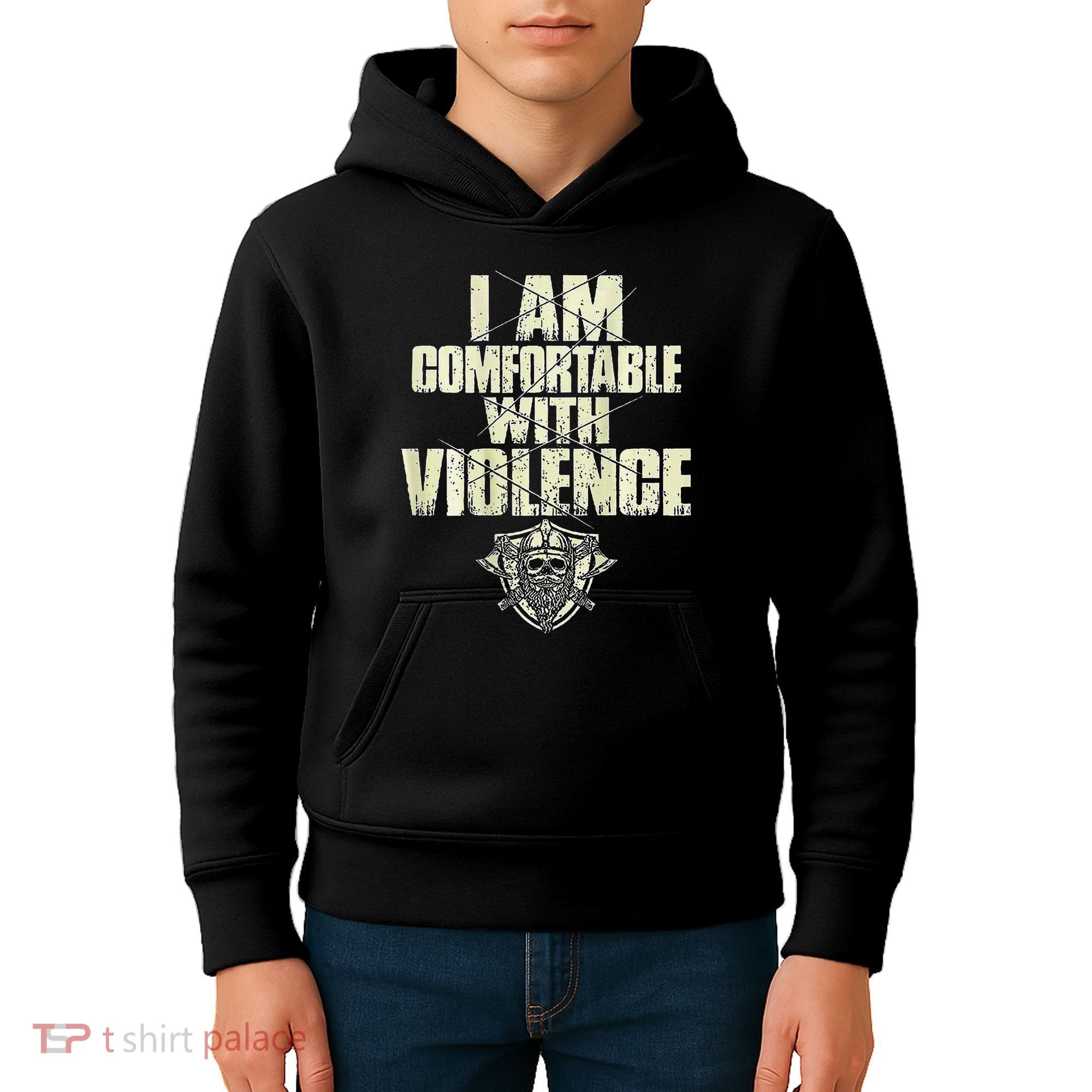 I Am Comfortable With Violence Kids Hoodie