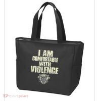 I Am Comfortable With Violence Tote Bag thumb 3