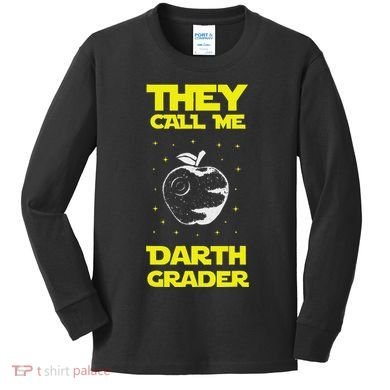 I Am Darth Grader Sci Fi Space Kids Long Sleeve Shirt