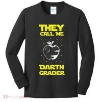 I Am Darth Grader Sci Fi Space Kids Long Sleeve Shirt thumb 0