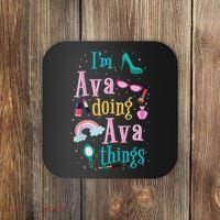 I'm Ava Doing Ava Things Cute Gift Coaster thumb 0