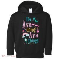 I'm Ava Doing Ava Things Cute Gift Toddler Hoodie thumb 0
