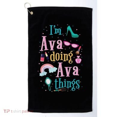 I'm Ava Doing Ava Things Cute Gift Golf Towel