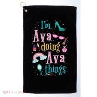 I'm Ava Doing Ava Things Cute Gift Golf Towel thumb 0
