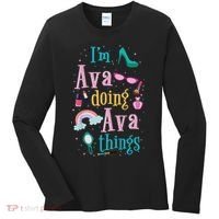 I'm Ava Doing Ava Things Cute Gift Women's Long Sleeve Shirt thumb 0