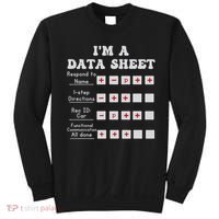 I'm A Data Sheet Aba Behavior Analyst Halloween Costume Sweatshirt thumb 0