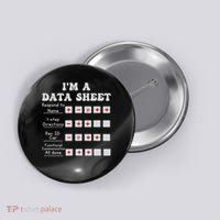 I'm A Data Sheet Aba Behavior Analyst Halloween Costume Button thumb 0