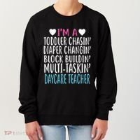 Im A Daycare Teacher Childcare Worker Gift Women's Sweatshirt thumb 0