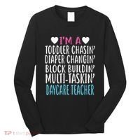 Im A Daycare Teacher Childcare Worker Gift Long Sleeve Shirt thumb 0