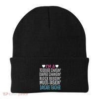Im A Daycare Teacher Childcare Worker Gift Beanie thumb 0
