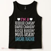 Im A Daycare Teacher Childcare Worker Gift Tank Top thumb 2