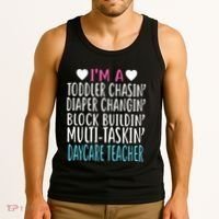 Im A Daycare Teacher Childcare Worker Gift Tank Top thumb 3
