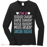 Im A Daycare Teacher Childcare Worker Gift Women's Long Sleeve Shirt thumb 0