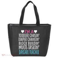 Im A Daycare Teacher Childcare Worker Gift Tote Bag thumb 0