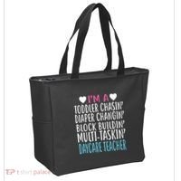 Im A Daycare Teacher Childcare Worker Gift Tote Bag thumb 2