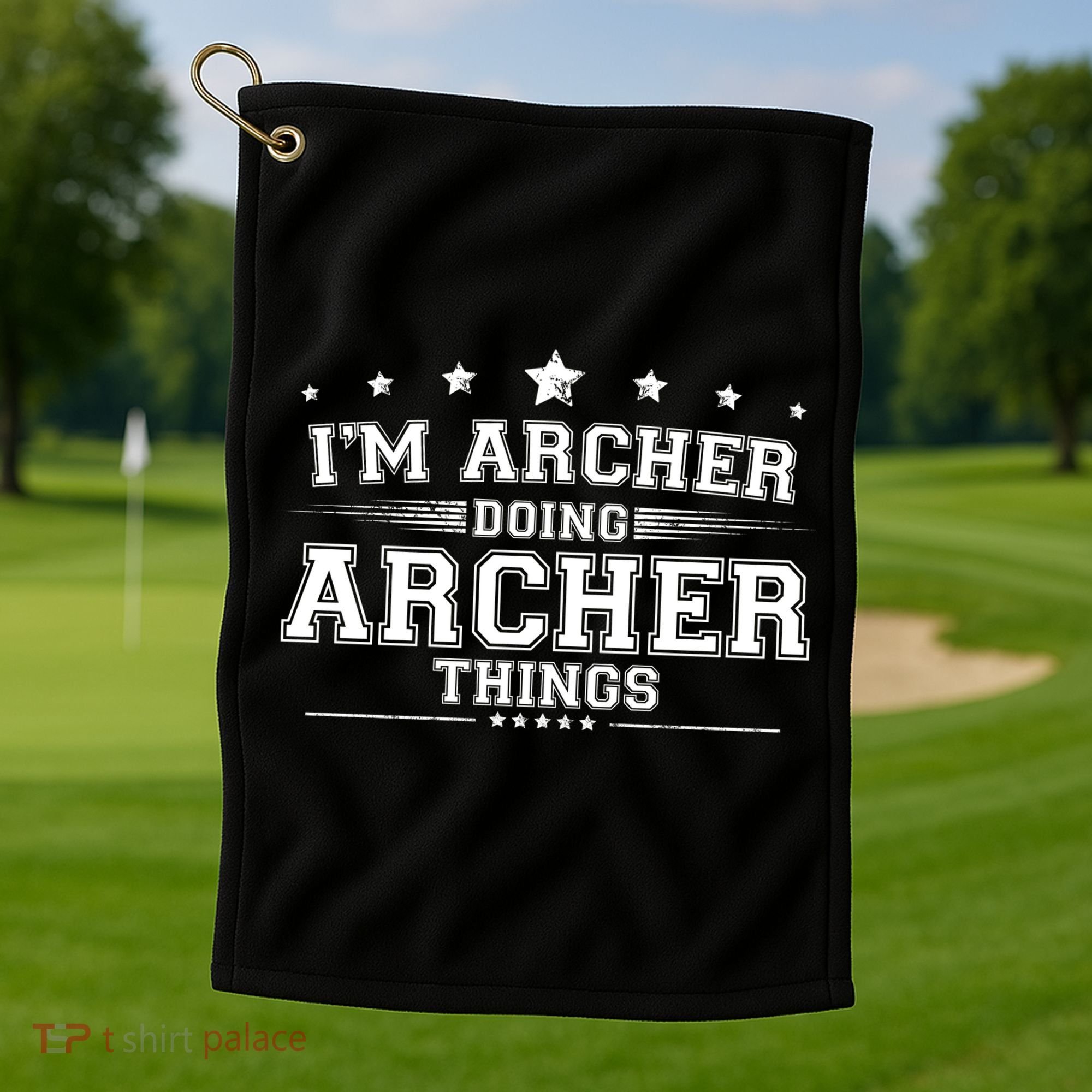 Im Archer Doing Archer Things Golf Towel