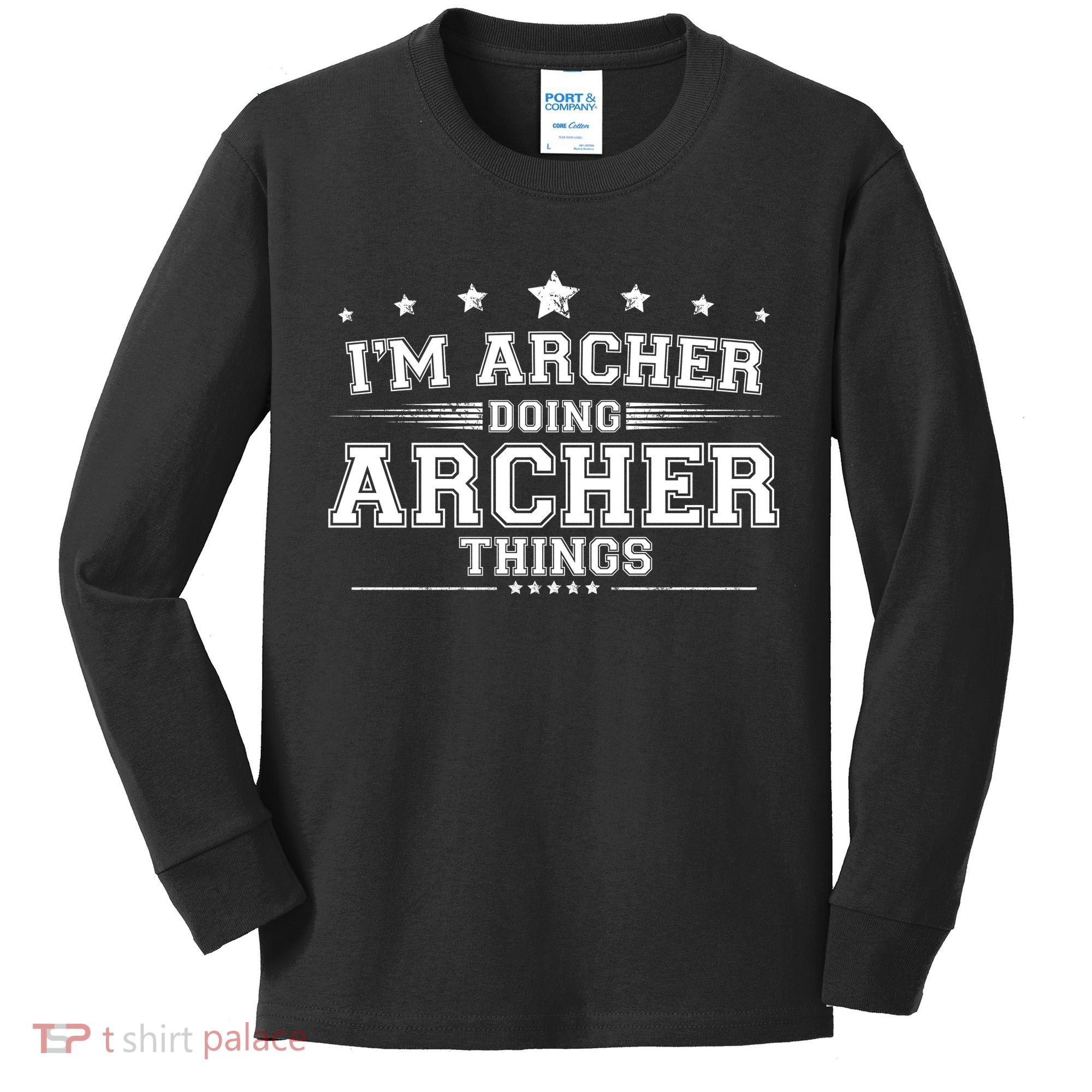 Im Archer Doing Archer Things Kids Long Sleeve Shirt