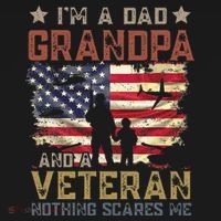 I'm A Dad Grandpa And A Veteran Nothing Scares Me Apron thumb 3