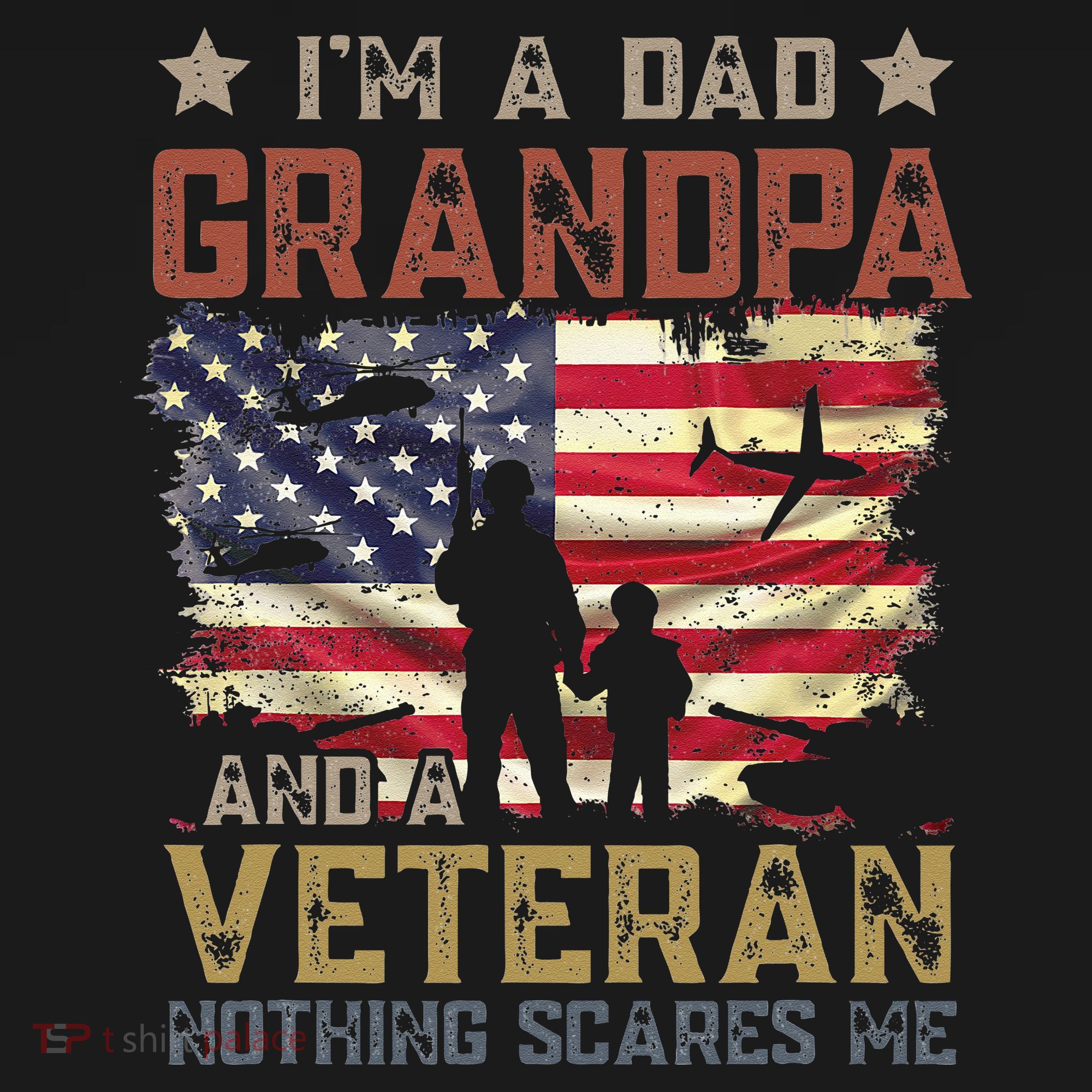 I'm A Dad Grandpa And A Veteran Nothing Scares Me Coaster