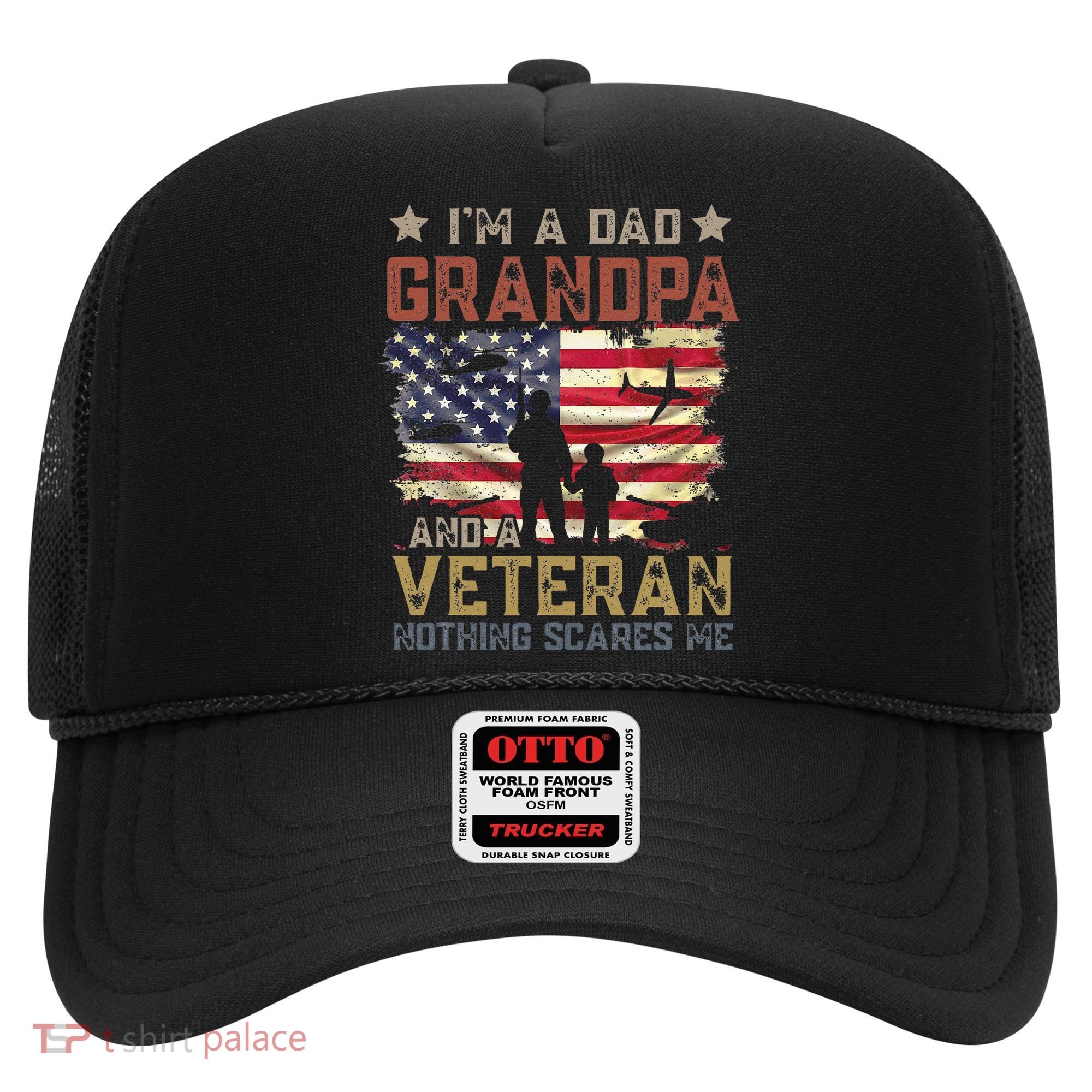 I'm A Dad Grandpa And A Veteran Nothing Scares Me Hat