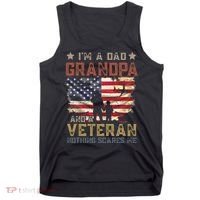 I'm A Dad Grandpa And A Veteran Nothing Scares Me Tank Top thumb 0