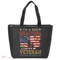 I'm A Dad Grandpa And A Veteran Nothing Scares Me Tote Bag thumb 0