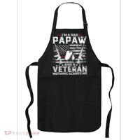I'm a Dad Papaw And Veteran Nothing Scares Me American Flag Apron thumb 0