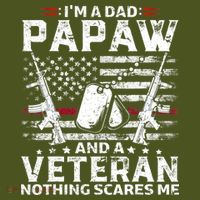 I'm a Dad Papaw And Veteran Nothing Scares Me American Flag Backpack thumb 2