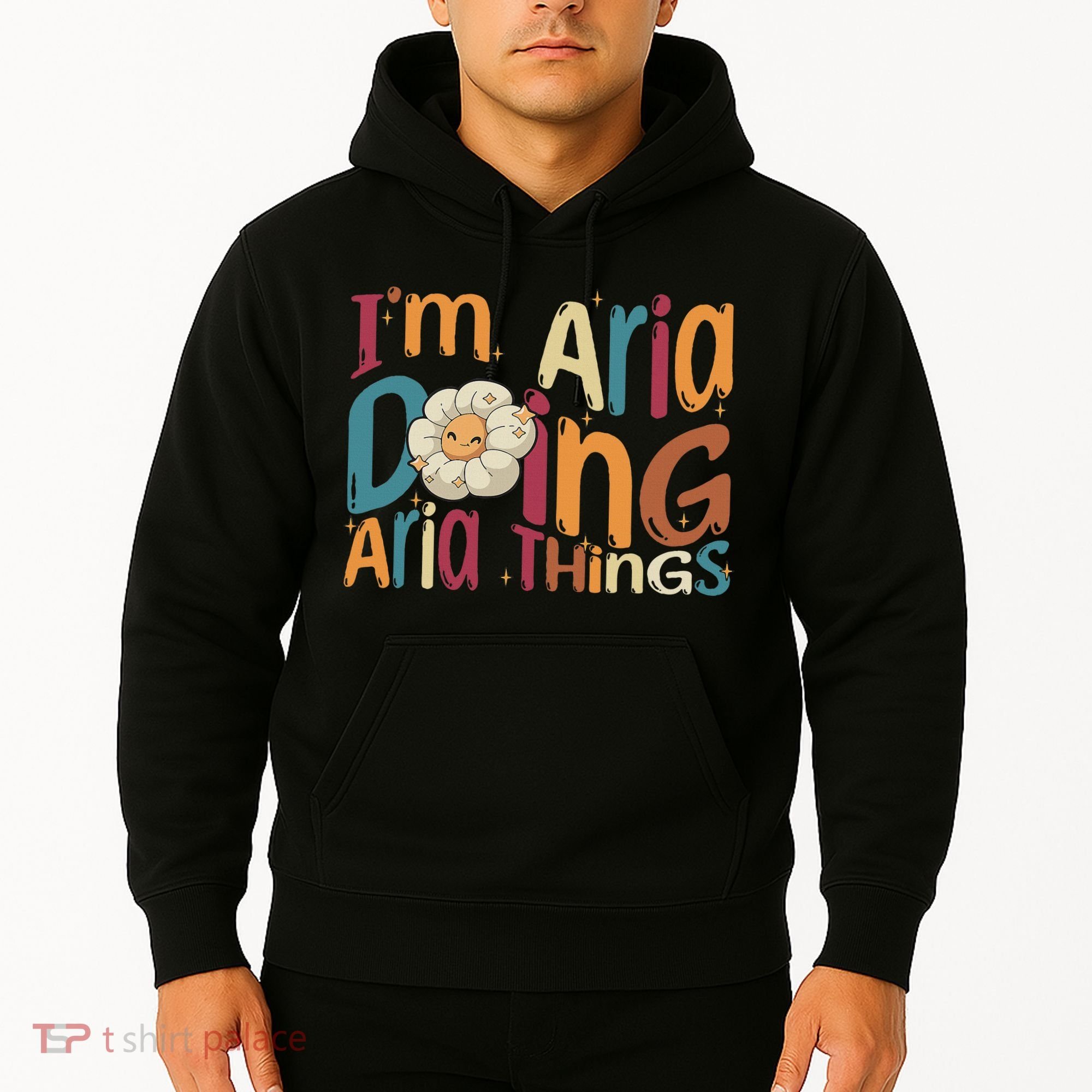 I'm Aria Doing Aria Things Funny Groovy Retro Aria Hoodie