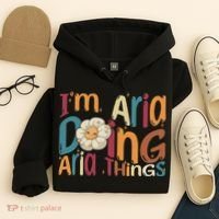 I'm Aria Doing Aria Things Funny Groovy Retro Aria Hoodie thumb 4