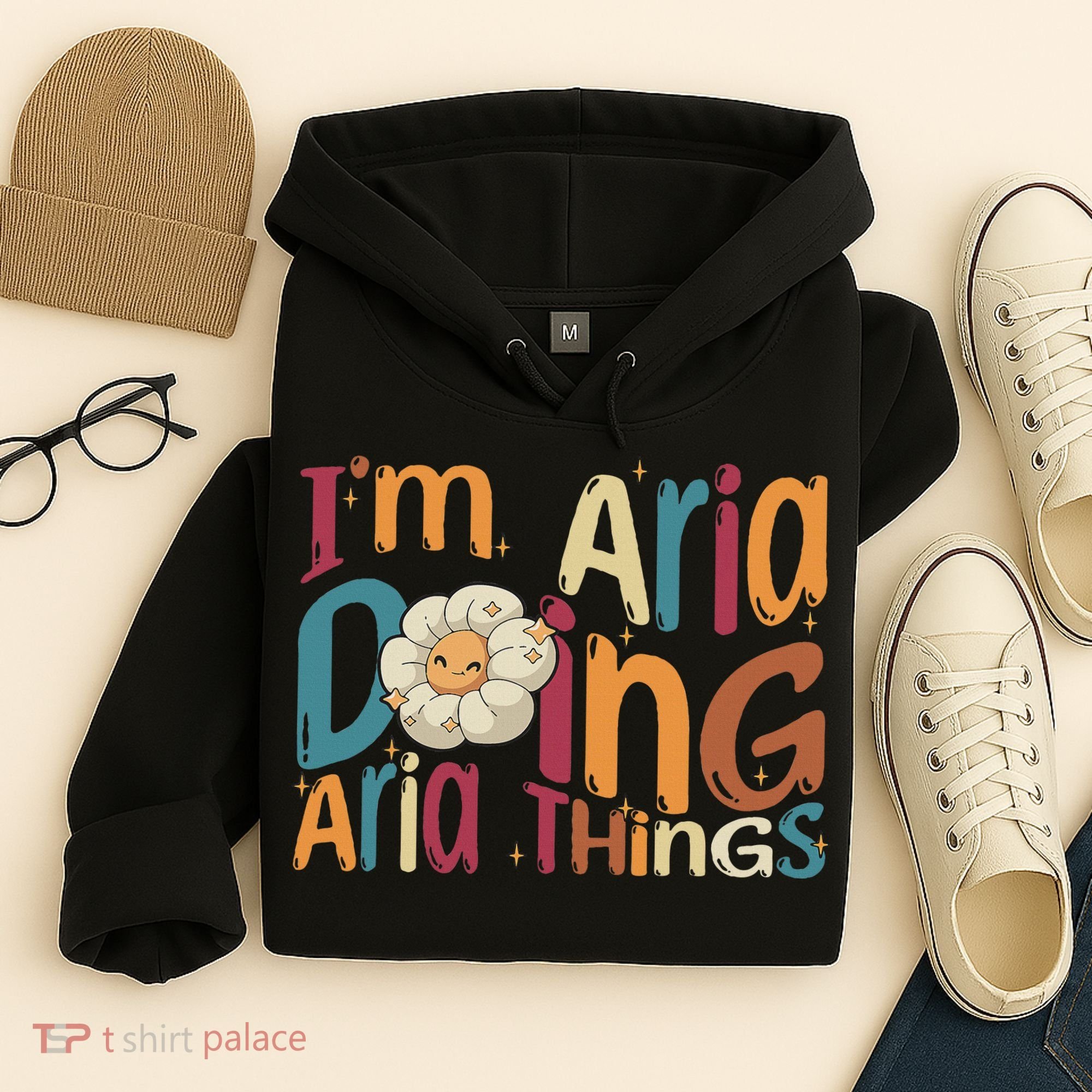 I'm Aria Doing Aria Things Funny Groovy Retro Aria Hoodie