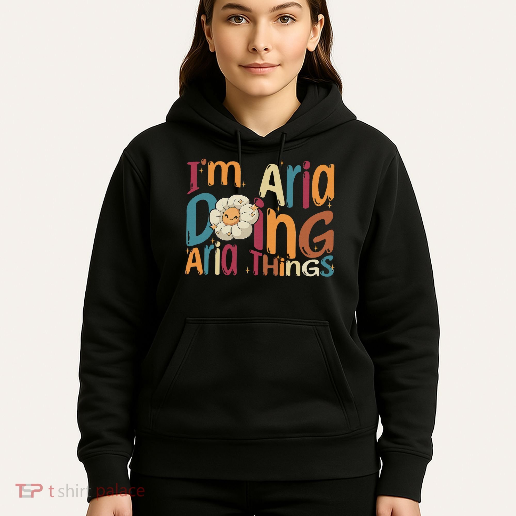I'm Aria Doing Aria Things Funny Groovy Retro Aria Hoodie