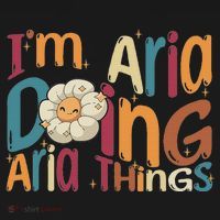 I'm Aria Doing Aria Things Funny Groovy Retro Aria Long Sleeve Shirt thumb 2