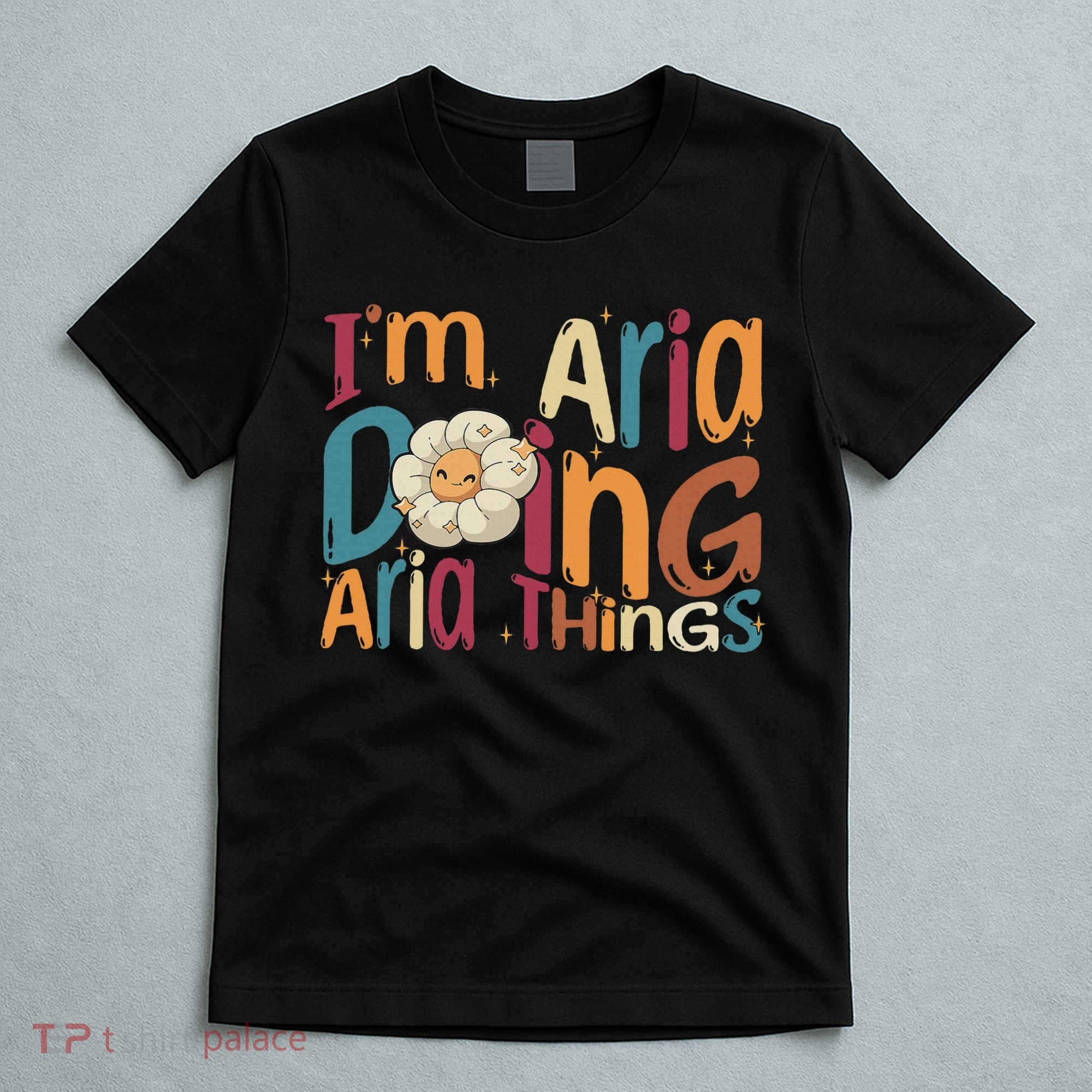 I'm Aria Doing Aria Things Funny Groovy Retro Aria T-Shirt