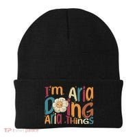 I'm Aria Doing Aria Things Funny Groovy Retro Aria Beanie thumb 0