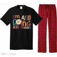 I'm Aria Doing Aria Things Funny Groovy Retro Aria Pajama Set thumb 0