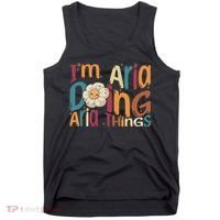 I'm Aria Doing Aria Things Funny Groovy Retro Aria Tank Top thumb 0
