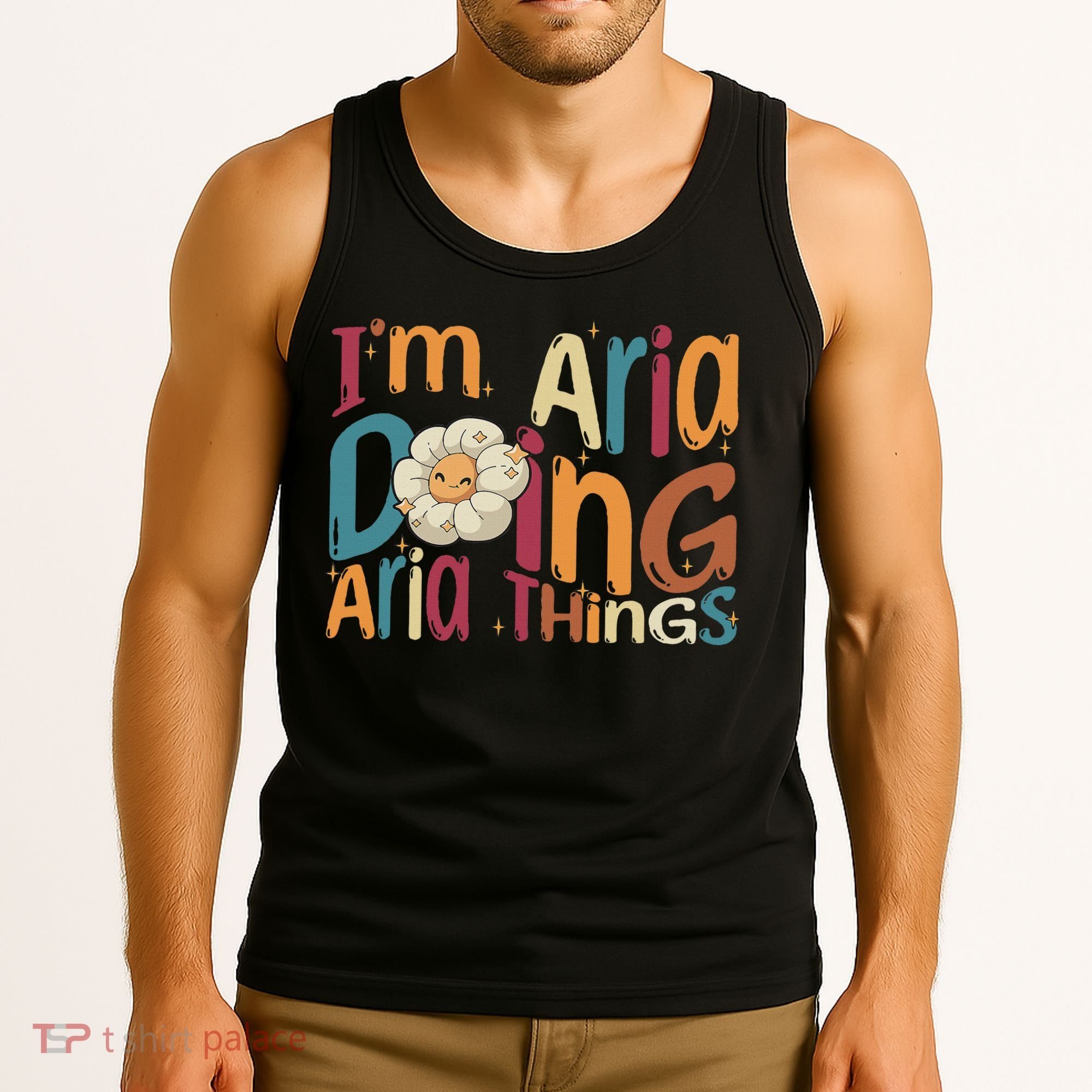 I'm Aria Doing Aria Things Funny Groovy Retro Aria Tank Top