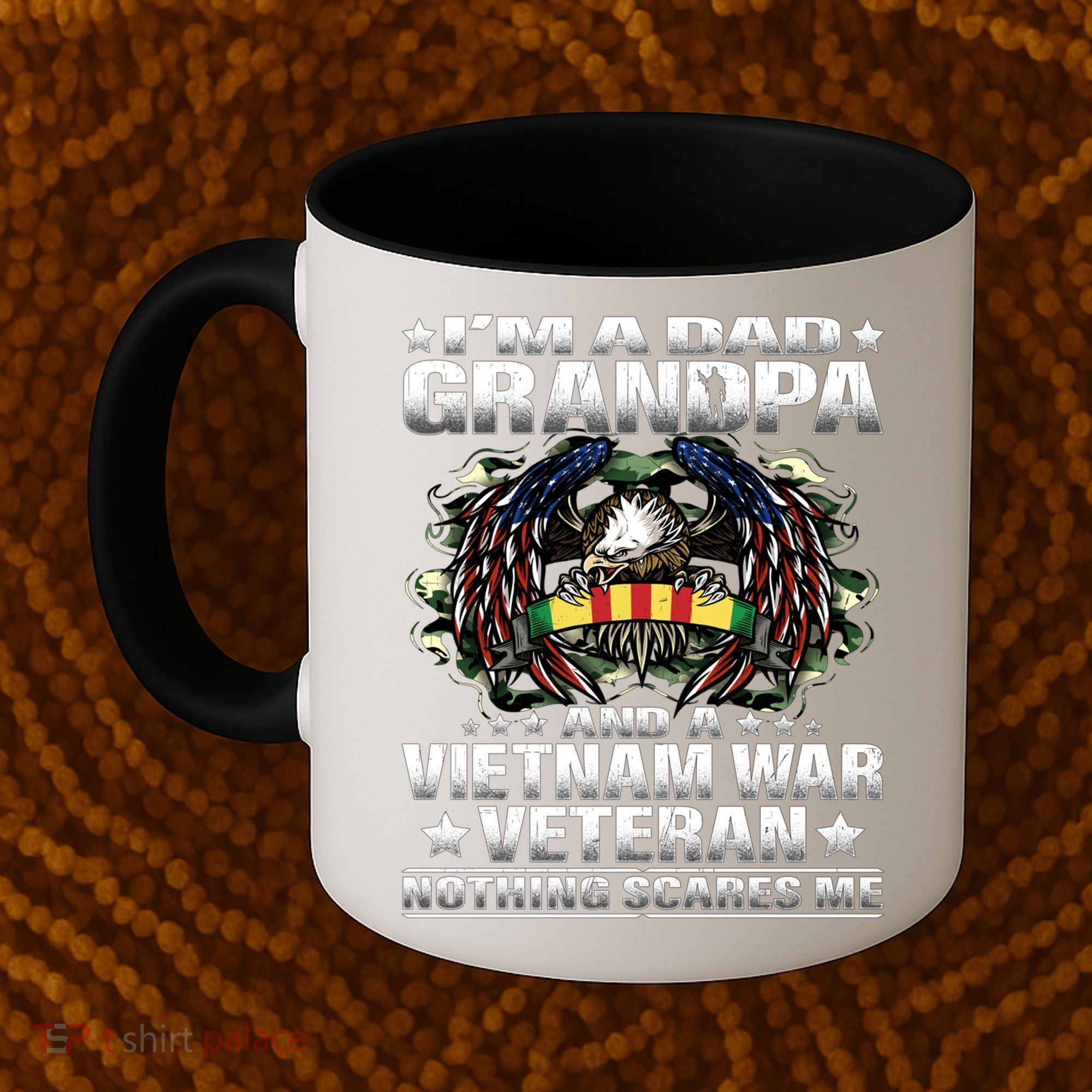 I'm A Dad Grandpa And A Vietnam Veteran Nothing Scares Me Gift Coffee Mug
