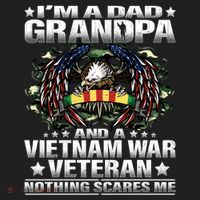 I'm A Dad Grandpa And A Vietnam Veteran Nothing Scares Me Gift Beanie thumb 2